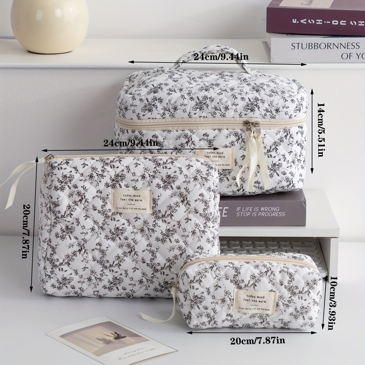 Комплект несесери за грим (3 броя) — Soft Floral Edition