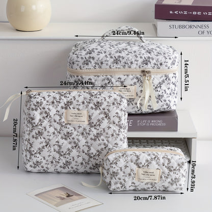 Комплект несесери за грим (3 броя) — Soft Floral Edition